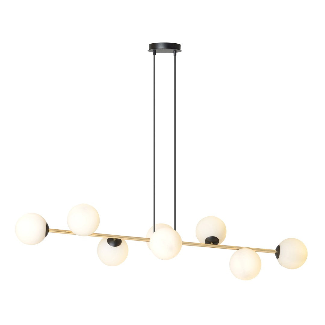 Gravity 8 pendant light black/opal