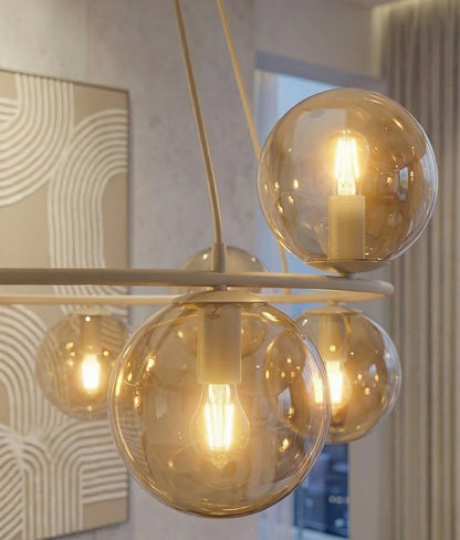 Azura 9 pendant lamp mocha/amber