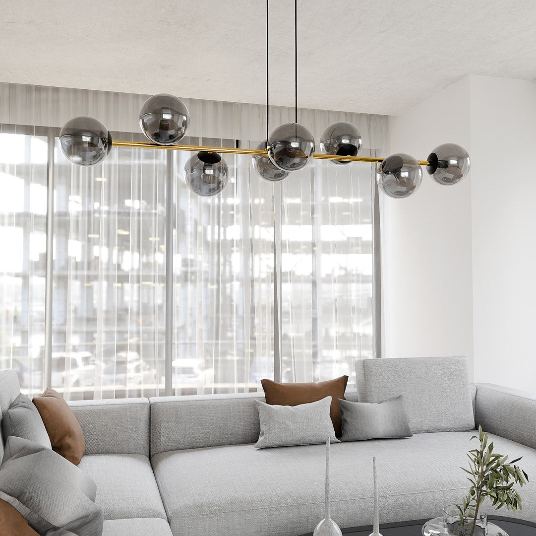 Gravity 8 ceiling lamp black/graphite