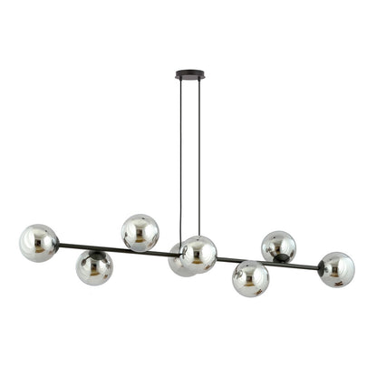 Rossi 8 pendant light black/graphite