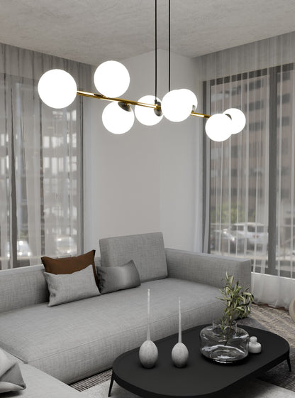 Gravity 8 pendant light black/opal