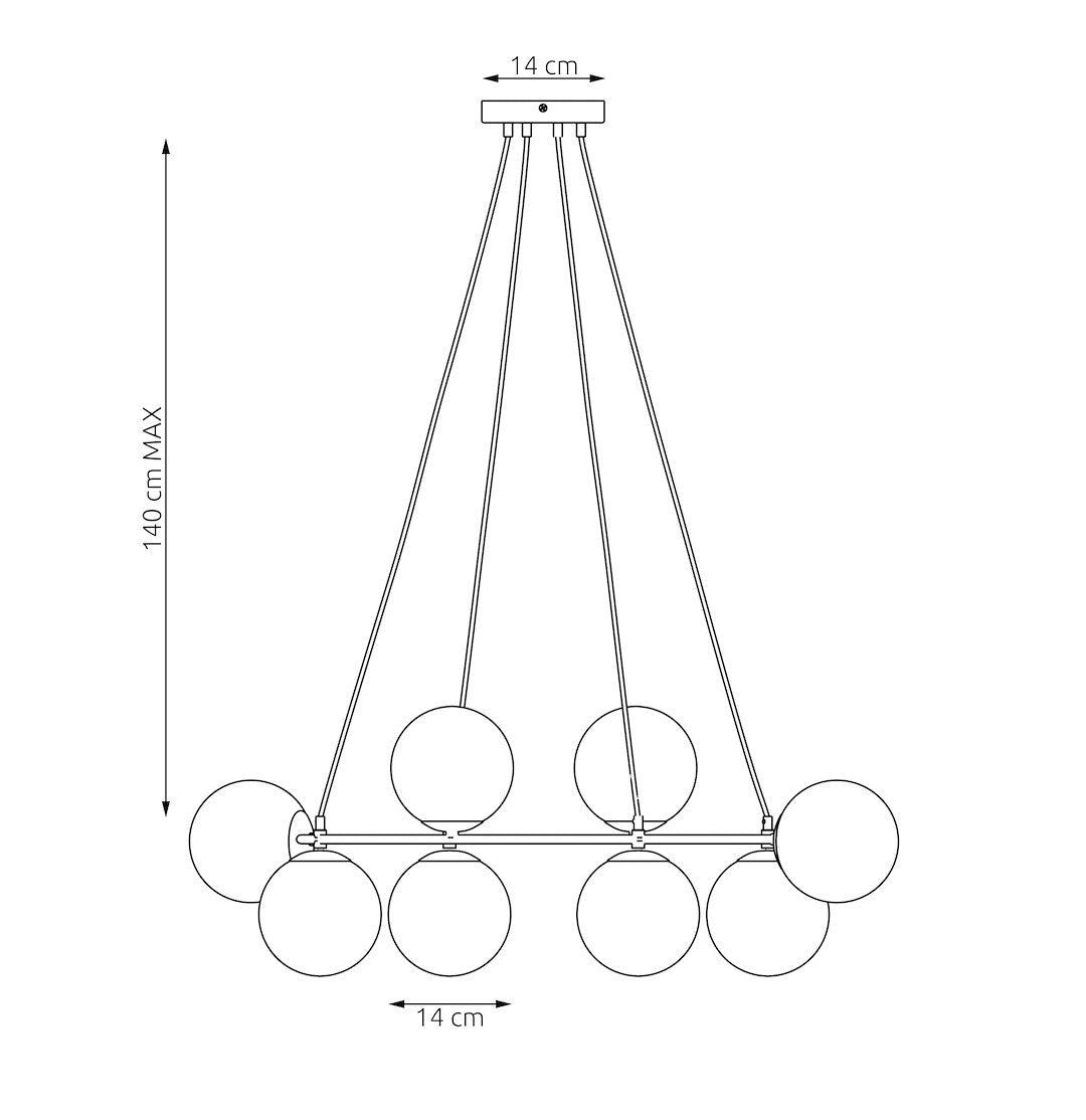 Azura 9 pendant lamp mocha/amber