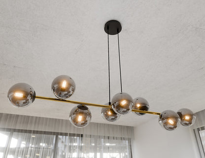 Gravity 8 ceiling lamp black/graphite