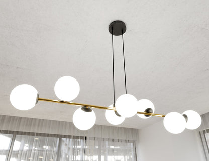 Gravity 8 pendant light black/opal