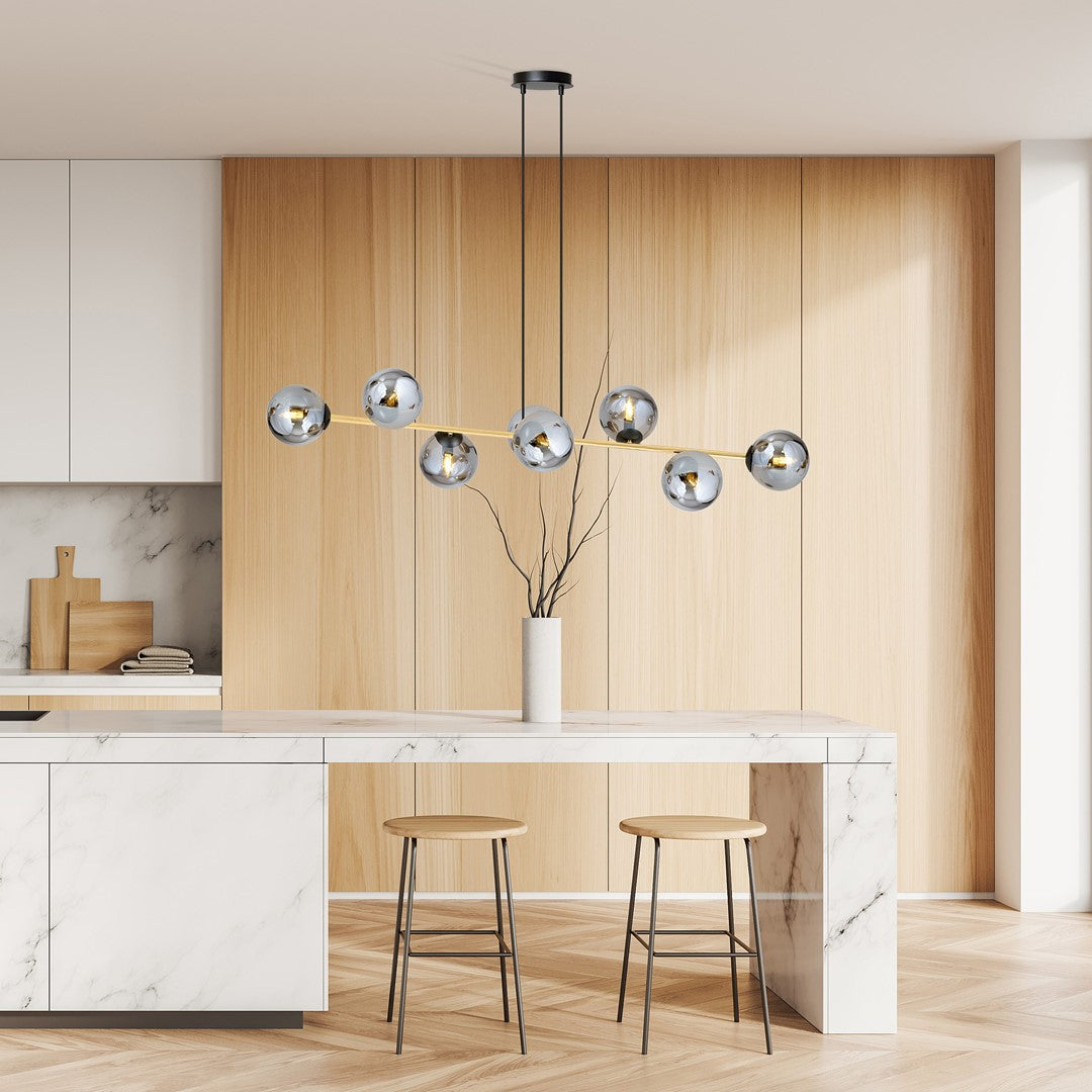 Gravity 8 ceiling lamp black/graphite