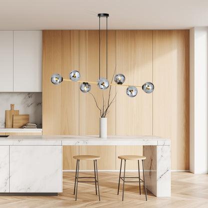 Gravity 8 ceiling lamp black/graphite