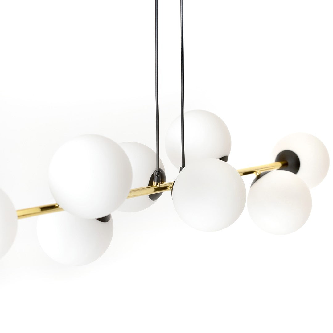 Gravity 8 pendant light black/opal