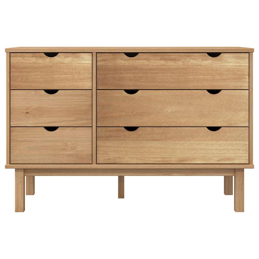 Kommode Otta 111X43X73,5 Cm Massivt Fyrretræ