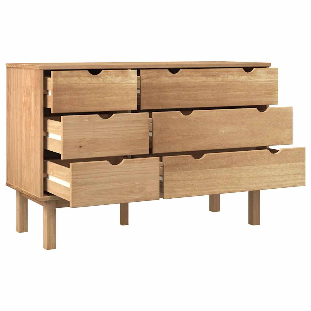 Kommode Otta 111X43X73,5 Cm Massivt Fyrretræ