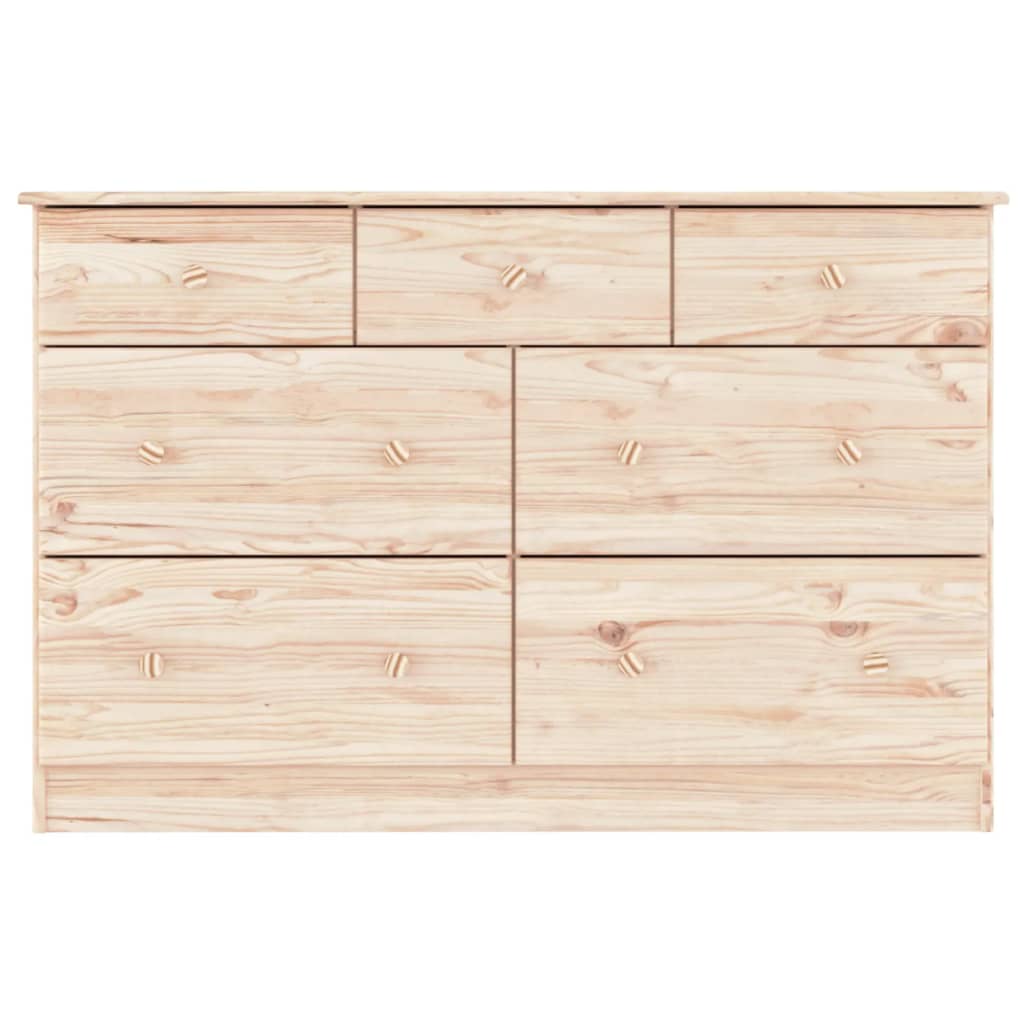 Kommode Alta 112X35X73 Cm Massivt Fyrretræ