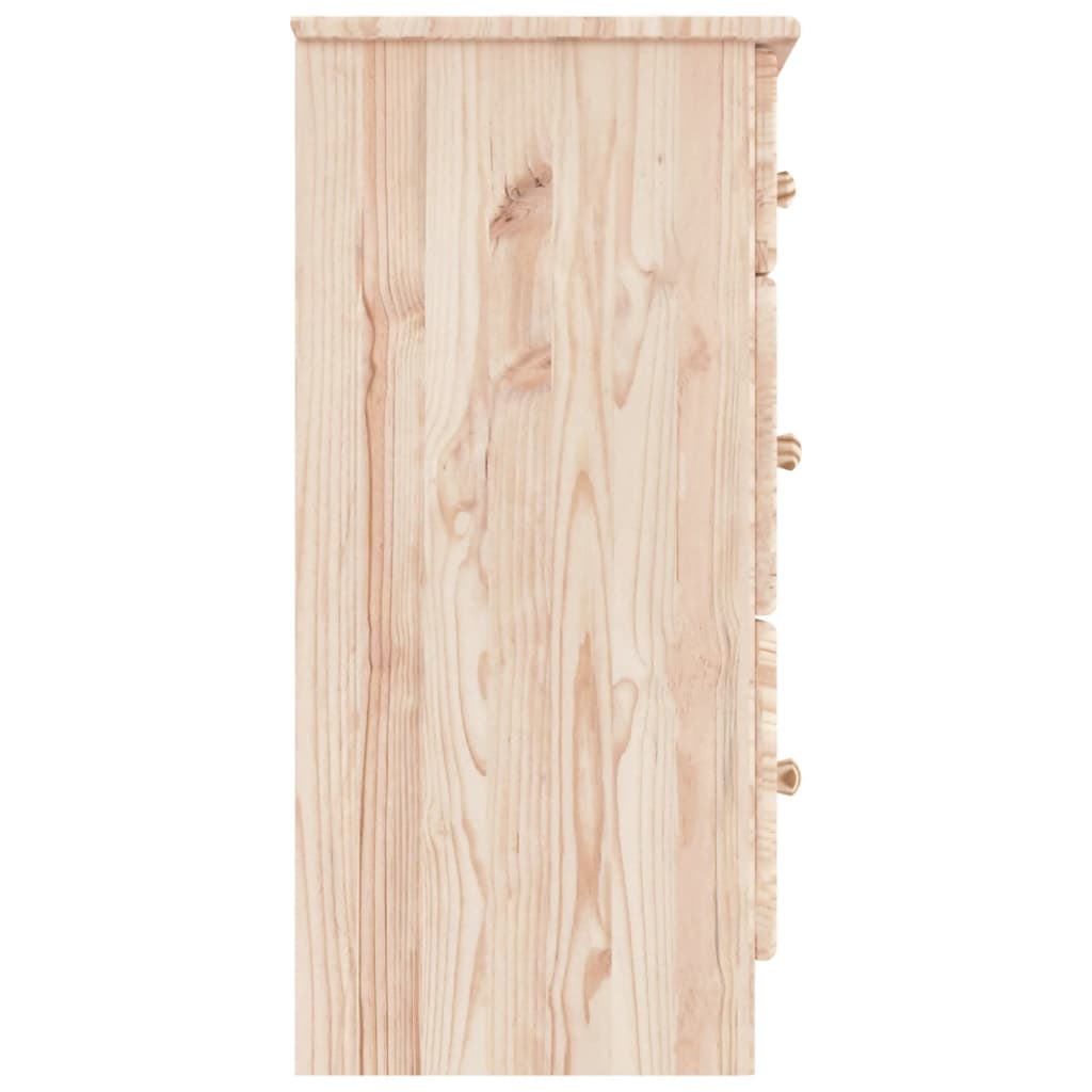 Kommode Alta 112X35X73 Cm Massivt Fyrretræ