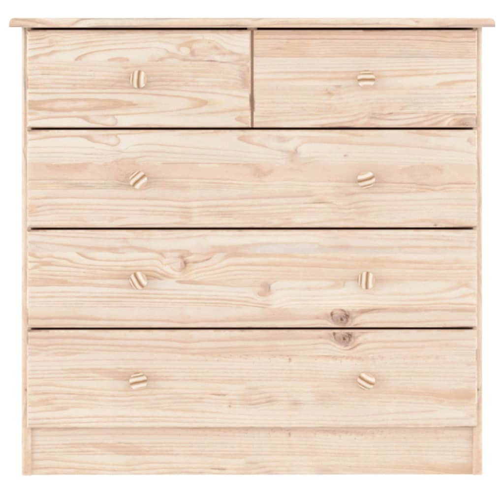Kommode Alta 77X35X73 Cm Massivt Fyrretræ