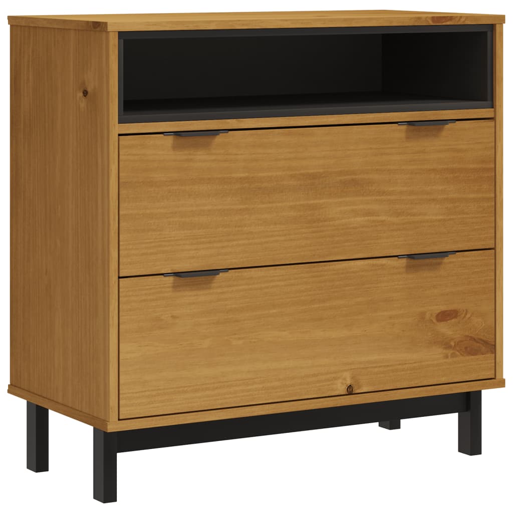 Kommode Flam 80X40X80 Cm Massivt Fyrretræ