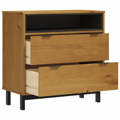 Kommode Flam 80X40X80 Cm Massivt Fyrretræ