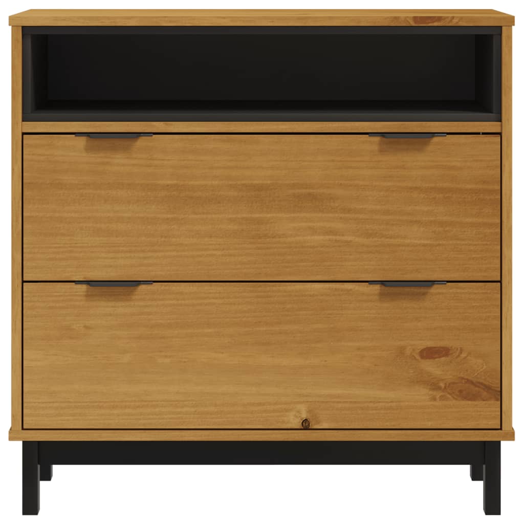 Kommode Flam 80X40X80 Cm Massivt Fyrretræ