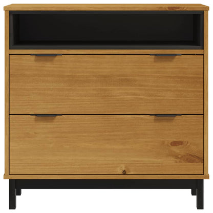 Kommode Flam 80X40X80 Cm Massivt Fyrretræ
