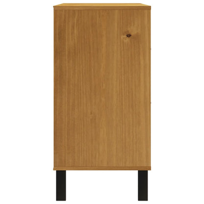 Kommode Flam 110X40X80 Cm Massivt Fyrretræ