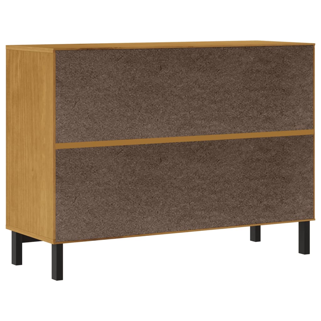 Kommode Flam 110X40X80 Cm Massivt Fyrretræ