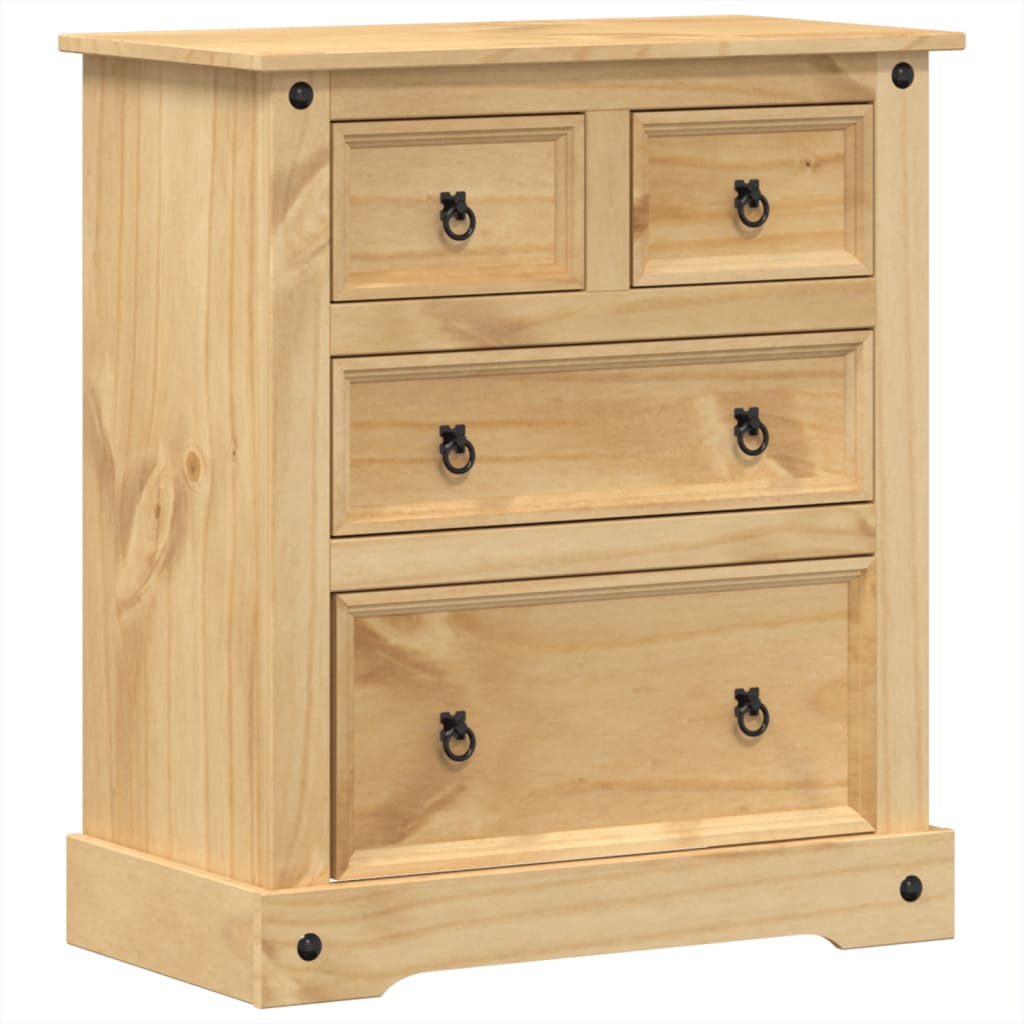 Kommode Corona 80X43X91 Cm Massivt Fyrretræ