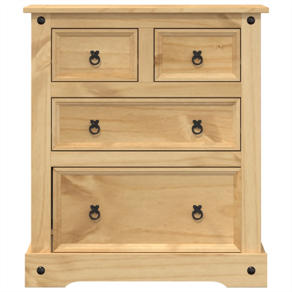 Kommode Corona 80X43X91 Cm Massivt Fyrretræ