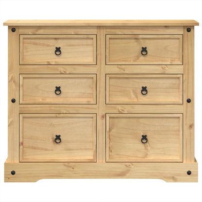 Kommode Corona 110X43X91 Cm Massivt Fyrretræ