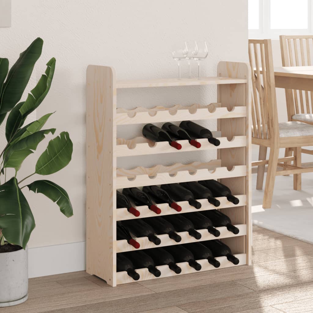 Vinreol Med Topplade 67,5X25X87 Cm Massivt Fyrretræ
