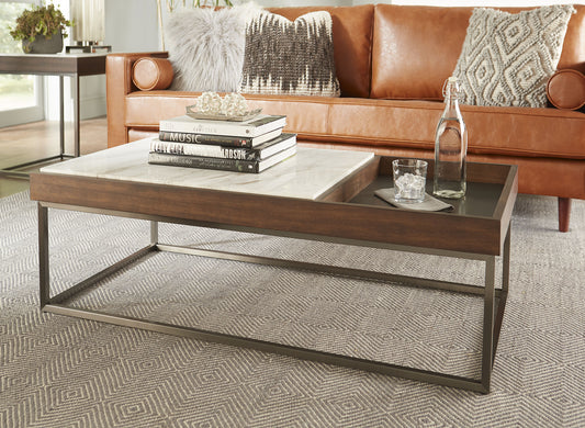 Ennis Coffee Table in Brown Sable