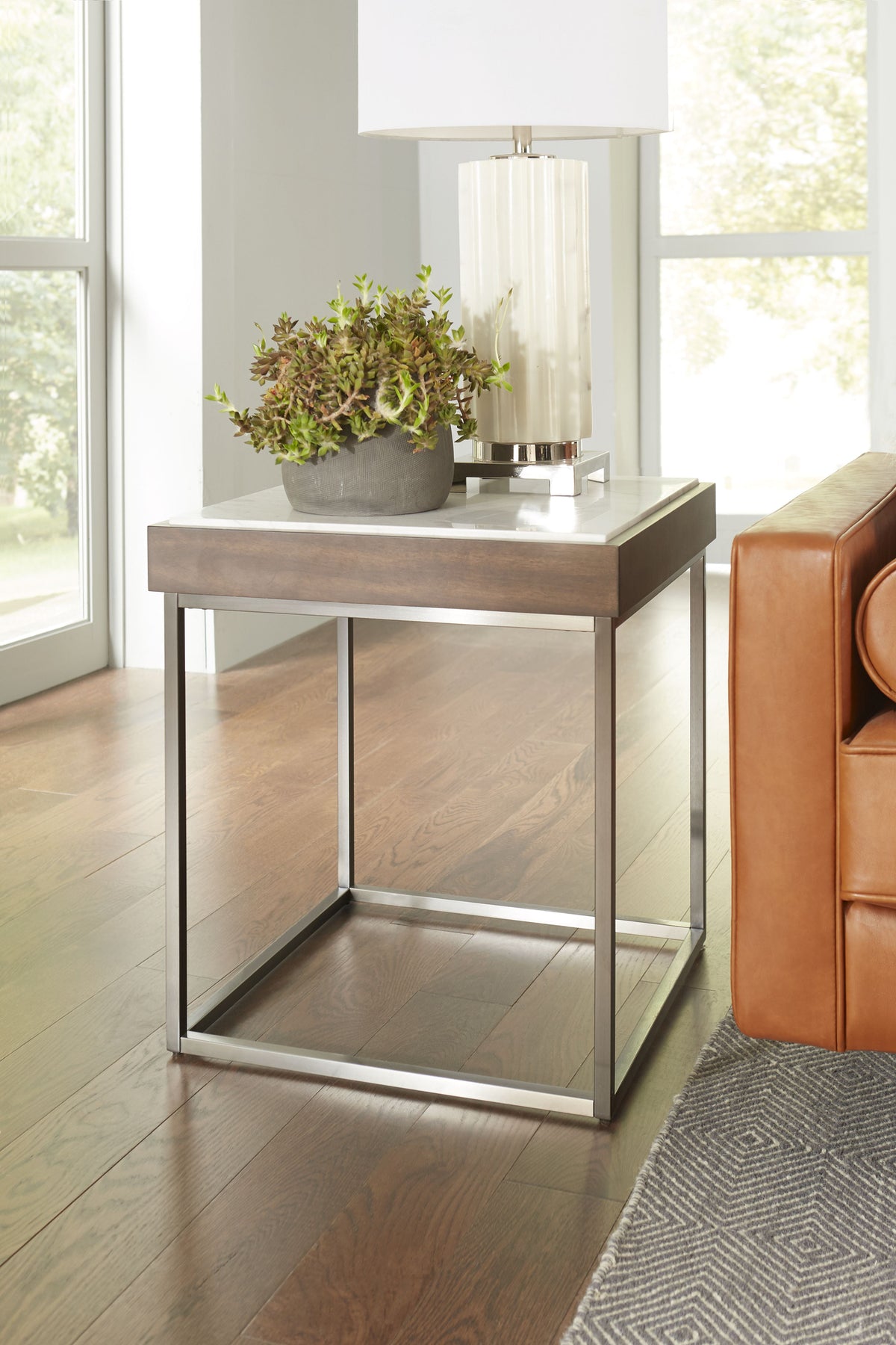 Ennis Side Table in Brown Sable