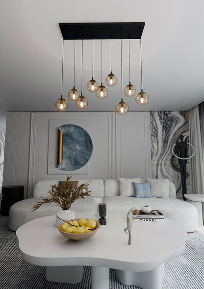 Cosmo 9 pendant light amber