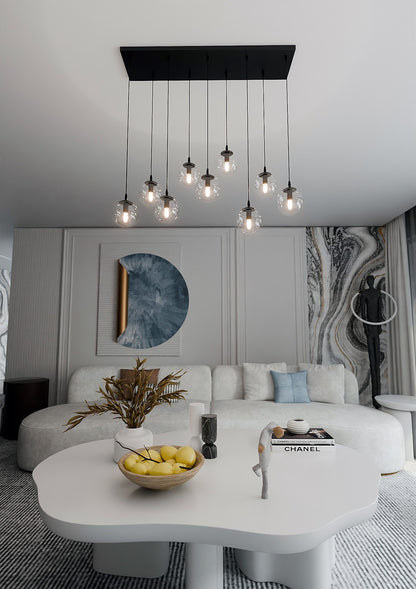 Cosmo 9 pendant light clear