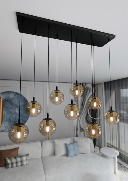 Cosmo 9 pendant light amber