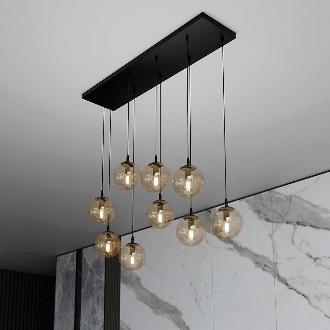 Cosmo 9 pendant light amber