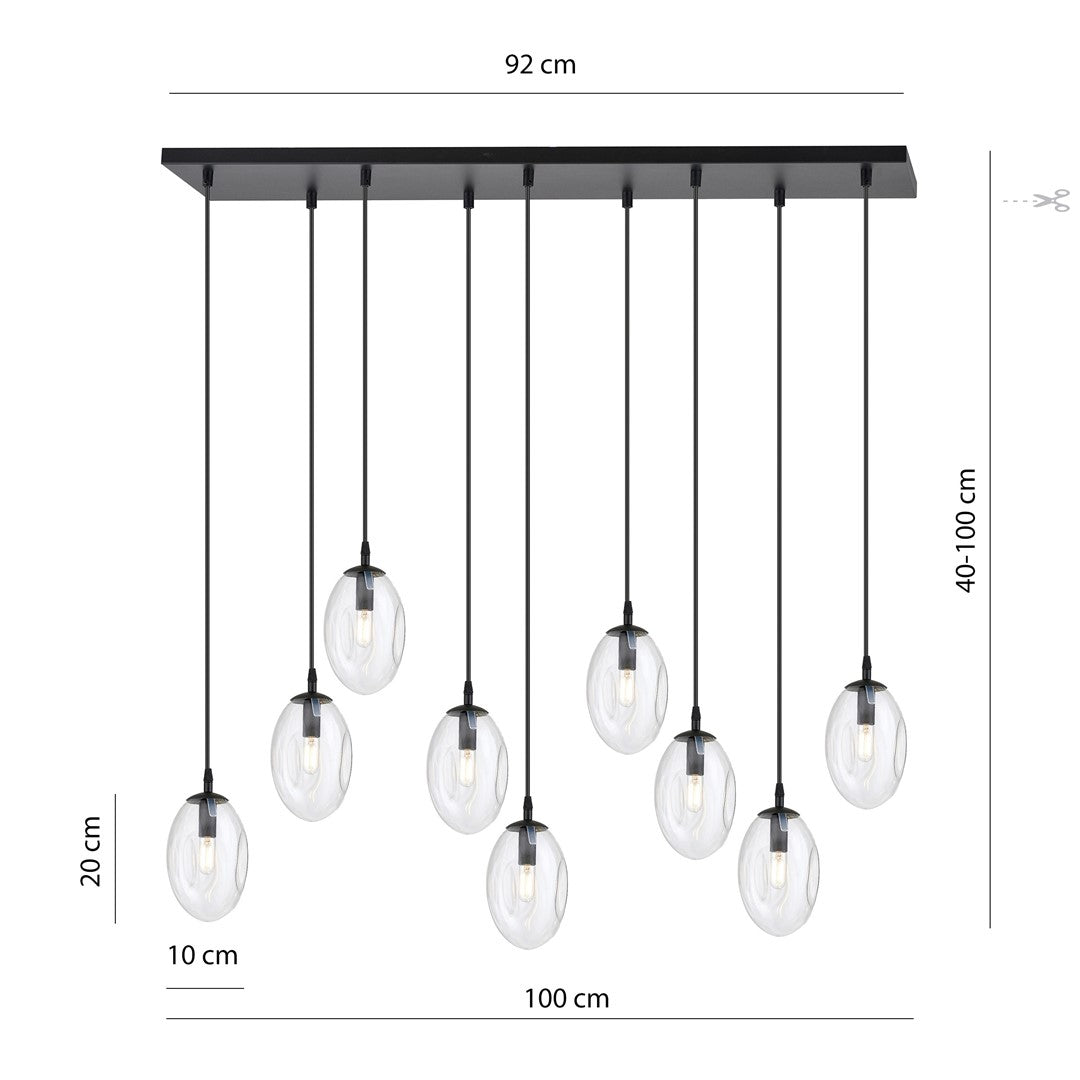 Astral 9 pendant light clear