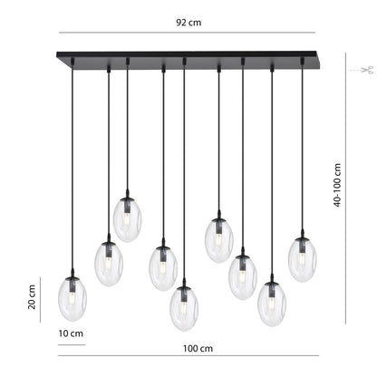 Astral 9 pendant light clear