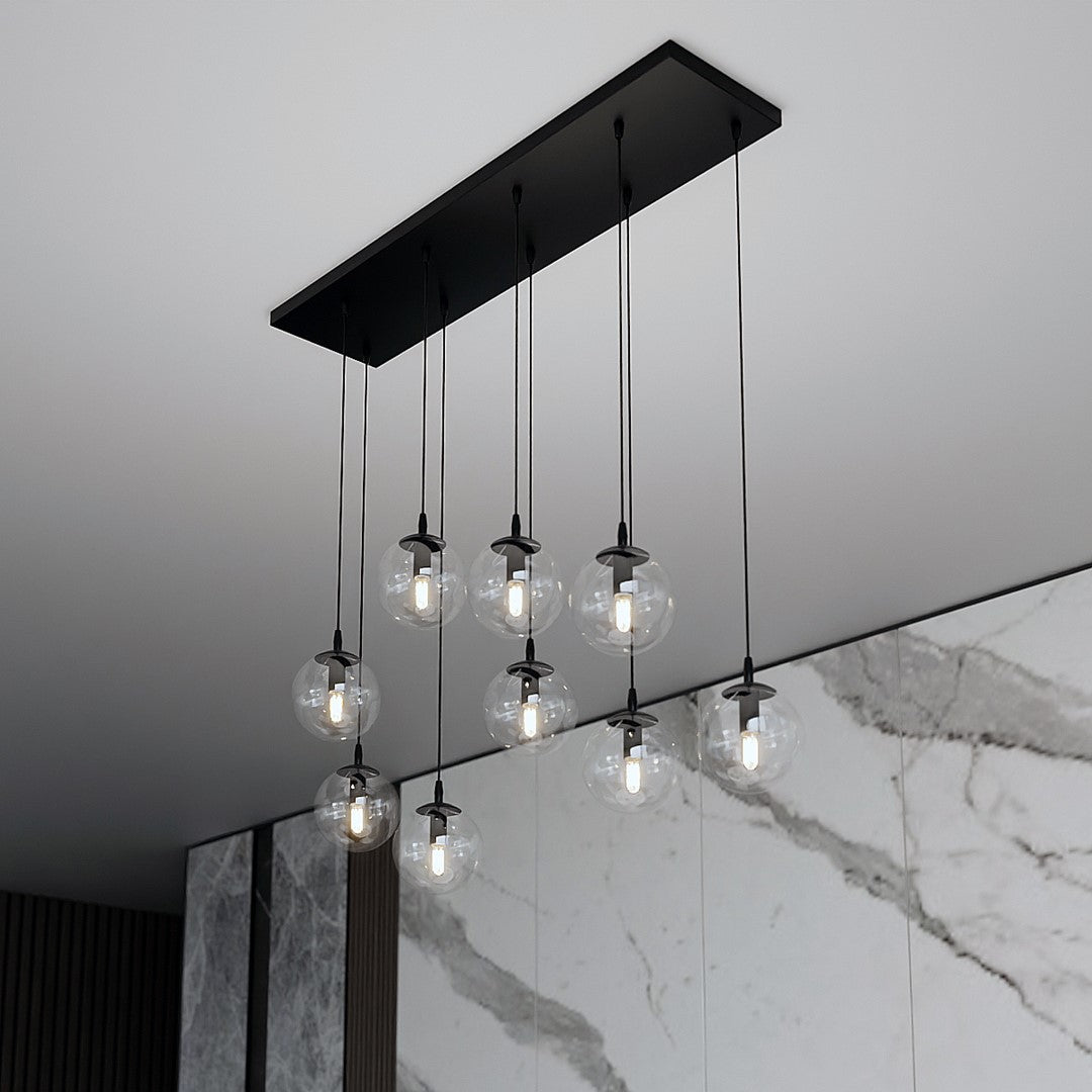 Cosmo 9 pendant light clear