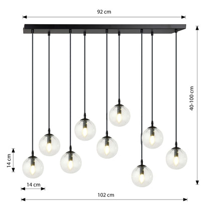 Cosmo 9 pendant light clear