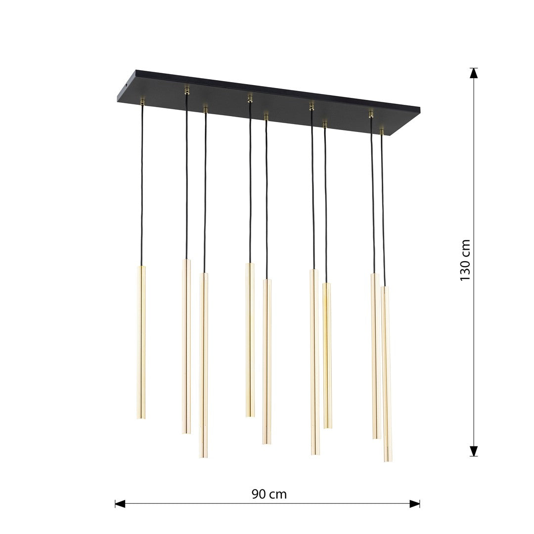 Selter 9 pendant light gold