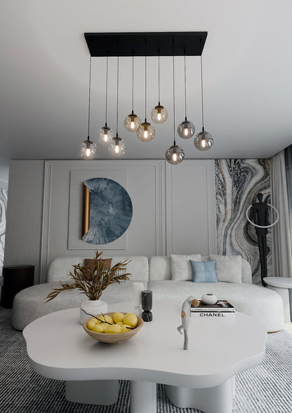 Cosmo 9 pendant light blue/mixed