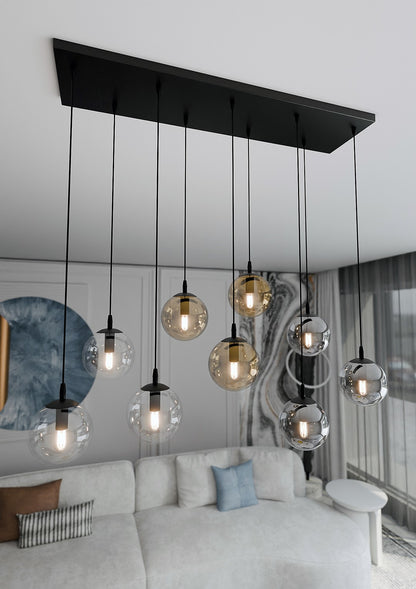 Cosmo 9 pendant light blue/mixed