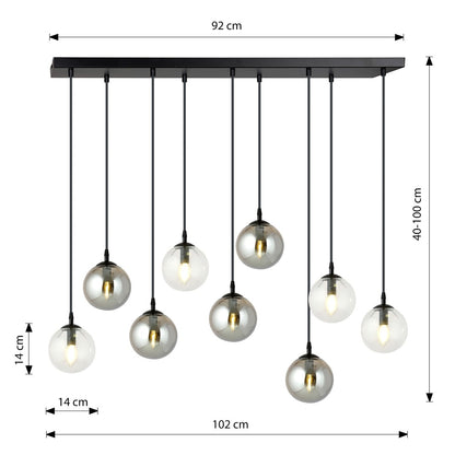 Cosmo 9 pendant light mixed