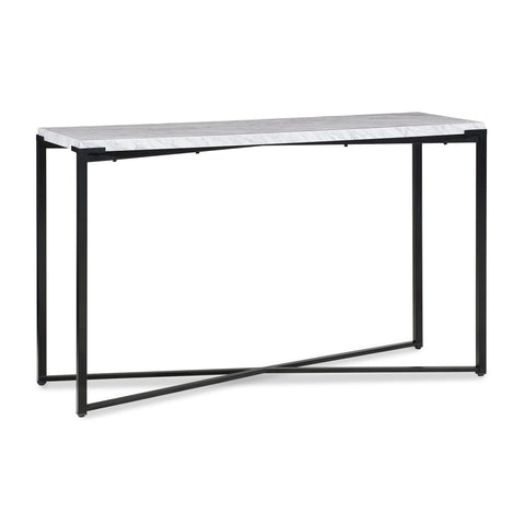 Saxon konsolbord i Carrara-marmor og mat sort