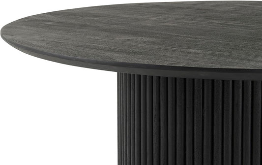 Dining Table Ø140, Black Acacia Wood