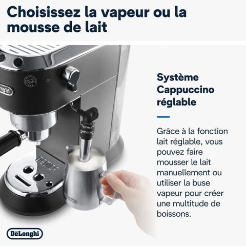 DELONGHI EC 685.BK Klassisk espressomaskine i Dedica-stil - sort