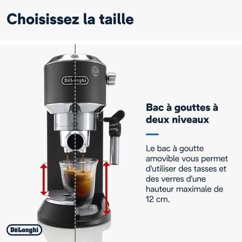 DELONGHI EC 685.BK Klassisk espressomaskine i Dedica-stil - sort
