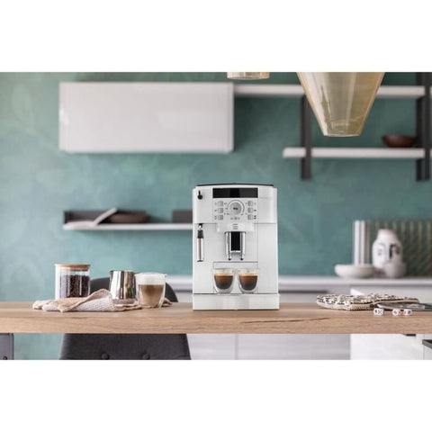 Espresso med bønnekværn - DELONGHI - Magnifica S ECAM22.110.W - 1,8 l - 250 g - 15 bar - 1450 W - sølv og sort