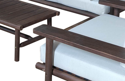 Laruna Lounge Set - Acacia Wood Vintage Dark Teak Look