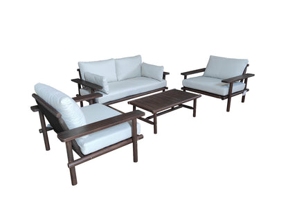 Laruna Lounge Set - Acacia Wood Vintage Dark Teak Look
