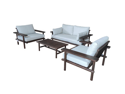 Laruna Lounge Set - Acacia Wood Vintage Dark Teak Look