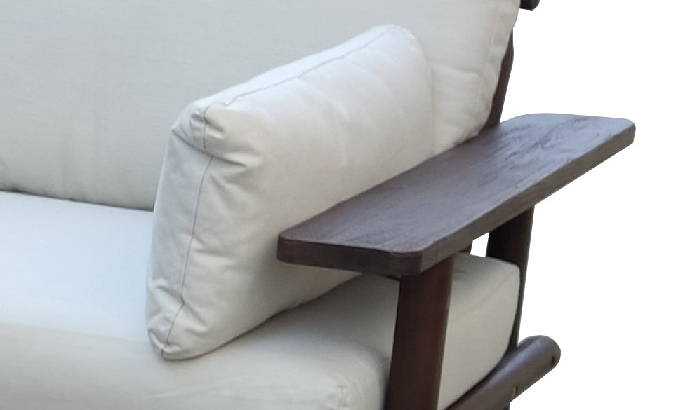 Laruna Lounge Corner Set - 2 Piece - Acacia Wood Vintage Dark Teak Look