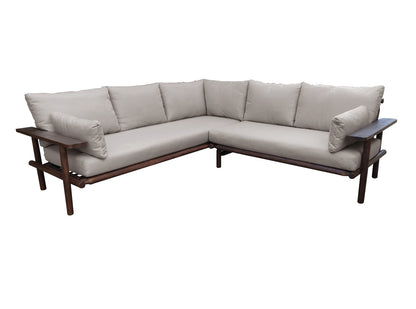 Zambra Lounge Corner Set - 3-Piece - Flat Wicker Outdoor Off-White